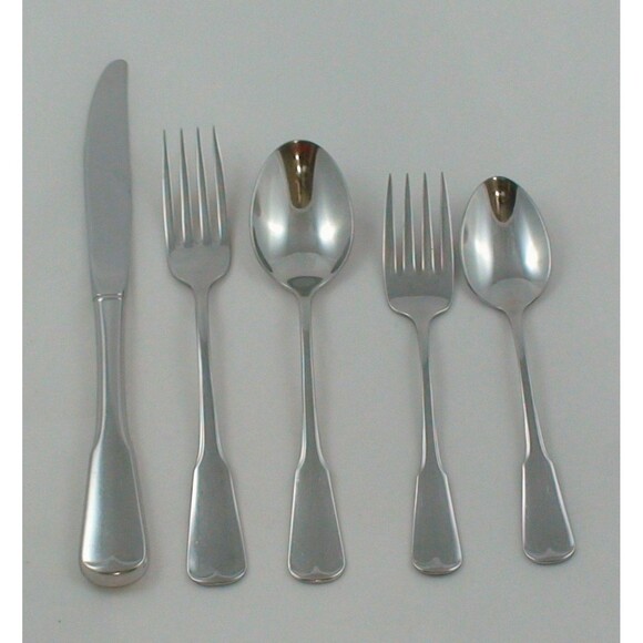 Oneida Profile Plymouth Rock Forks Knife Spoons Stainless Place Setting Lot of 5 - Picture 7 of 12